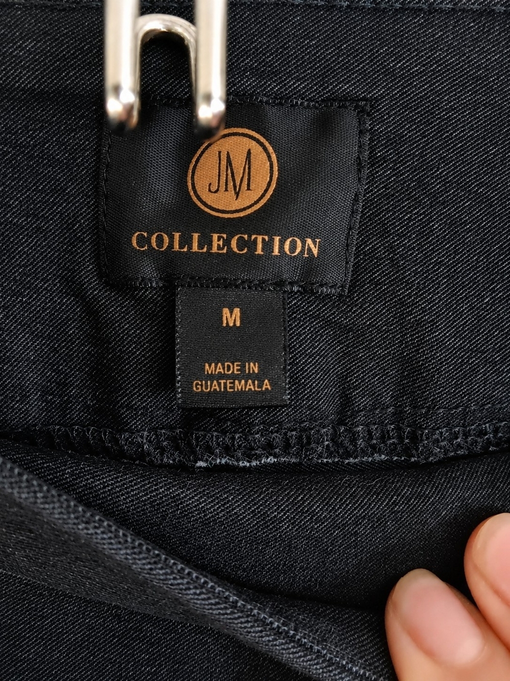 JM COLLECTION Women's Black Straight Leg Career Pants Tummy Control Pull On - Picture 5 of 7